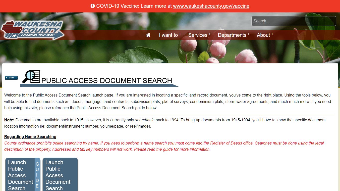 Waukesha County - Public Access Document Search