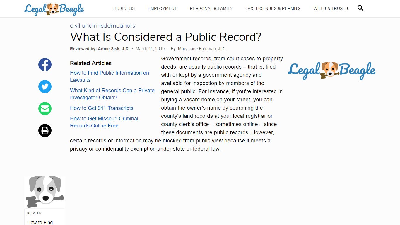 What Is Considered a Public Record? | Legal Beagle